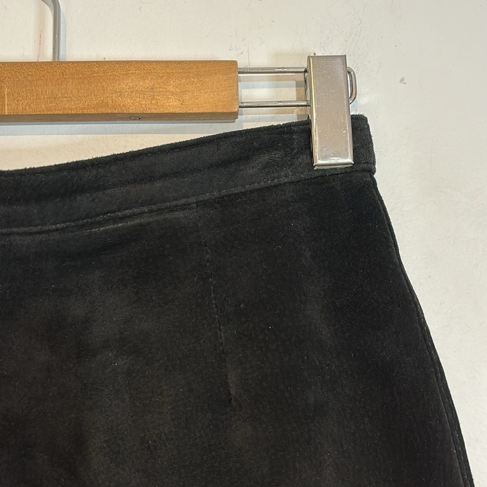 Vintage Harry Rosen black suede pencil skirt size 8 - Picture 2 of 7